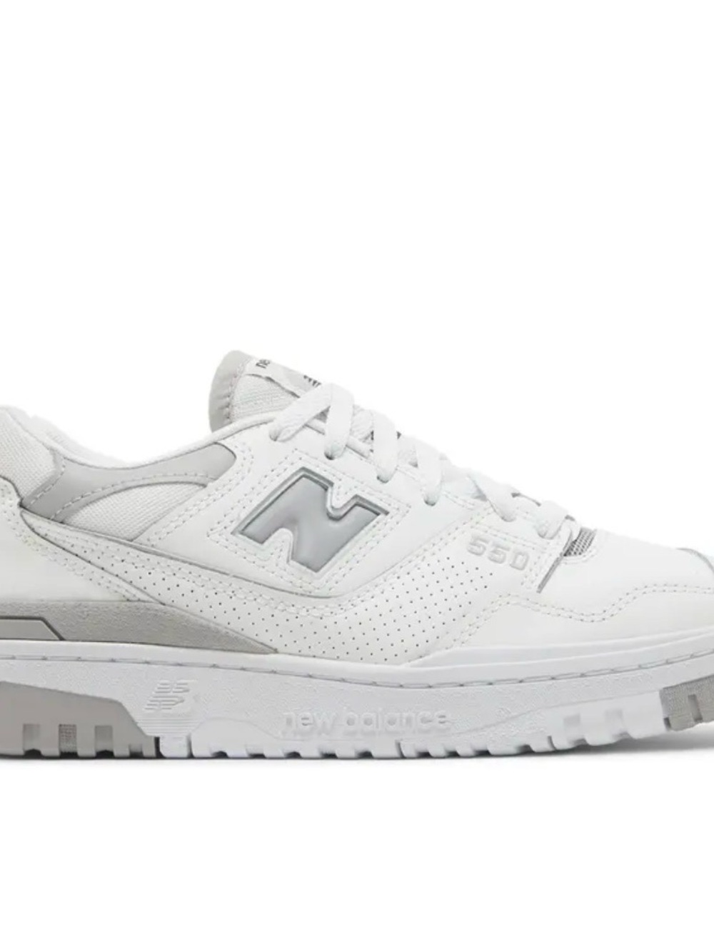 New Balance Women's White and Gray 550 Low-Top Sneakers